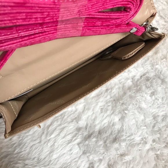 Buxton Pink Faux Alligator Mini Bag Satchel Wallet - Picture 6 of 7